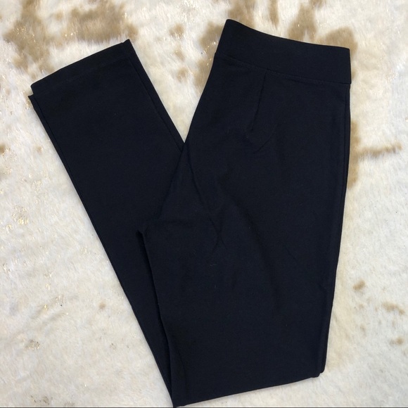 Eileen Fisher Pants Small Black Pull On Stretch - Picture 2 of 7